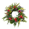 Decorative Flowers Decor Wreath Flower Beautiful Artificial Spring And Summer For Front Door Or Home Decoration