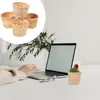 Servis set 10 st vävd korg konsol bord frukthållare inomhus korg dekor handgjorda trä hem dekorativa premium kontor