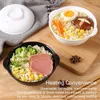 Bols bol de nouilles Ramen micro-ondes avec couvercle pas facile à brûler poignée binaurale chauffage pratique pour bouillie