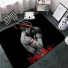 Tapijten Cool Grafische Muay Thai Boksen Vechter Rode Handschoenen Deurmat Tapijten Voor Woonkamer Badkamer Keuken Tapijt Antislip Flanel mat