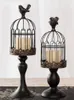 Candle Holders Vintage Black White Birdcage Iron Pillar Holder Small Large For Home Tabletop Floor Wedding Party Decoration Gifts