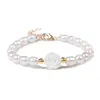 Braccialetto di perle d'acqua dolce con perle di perle d'acqua dolce per braccialetti di fascino di perle naturali per matrimonio di gioielli femminili