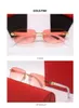 New Kajia Sunglasses Frameless Peach Heart Decorative Sunglasses