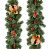 Decorative Flowers Christmas Rattan Garland Wreath Artificial Xmas Tree DIY Party Pine Cones Pendant