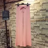 Pantaloni da donna autunno inverno gamba larga lavorata a maglia spessa donna coreana moda pantaloni sportivi allacciati in vita elastica allentata alla caviglia