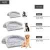 Hundsäng fluffig plysch hundmatta för möbelskydd med avtagbart tvättbart överdrag för stora medelstora små hundar och katter