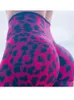 Женские леггинсы Фитнес Леггины с высокой талией йога колготки розовые леопардовые женщины отклеивают спортивные леггинские дамы.