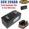 36V LiFePO4 Batterie 40AH 200AH Eingebauter BMS Lithium-Eisenphosphat-Akku für RV AGV Solar-Gabelstapler-Roboterboot