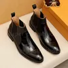 Designer-Schuhe, Martin-Stiefel, Herren-Chelsea-Stiefel, Business-Büroarbeit, formelle Monogramme, Abendschuhe, Italien-Markendesigner, Party, Hochzeit, Stiefeletten, Größe 38–45, mit Box