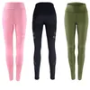 Pantaloni attivi Yoga a vita alta attillati anca da donna esercizio fitness flessioni squat palestra leggings solidi