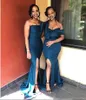 2023 nouvelles robes de demoiselle d'honneur bleu marine sirène styles mixtes robes de demoiselle d'honneur sud-africaines, plus la taille sur mesure pas cher mariage invité porter