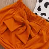 Ensembles de vêtements mode né enfant en bas âge bébé filles vêtements imprimé léopard à manches courtes barboteuse hauts arc Shorts bandeau 3 pièces tenue ensemble