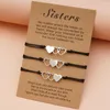 Link Bracelets 2/3/4/5Pcs Sister Card Bracelet Creative Steel Heart-shaped Birthday Of Friend Gift Good Friendship Symbol V9C7