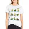 القمصان التي شيرت Polos Avocado T-Shirt للسيدات ، قمصان كبيرة الحجم بالإضافة إلى قمم الحجم قمصان سوداء للنساء