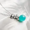 Pendentif Colliers Amazonite Naturelle Gemmes Cristal Collier De Perles Rondes Mode Femme Femme Homme 12mm