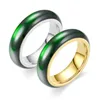 Anneaux De Mariage De Luxe Femelle Vert Émail Anneau Rond Argent Or Couleur Pour Les Femmes Charme Pinky À La Mode Petit Fiançailles