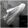 Trend Lyx Herr Löparskor Vit tjock botten Designer Sneakers Hip Hop Casual Flats Zapatillas