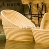 Cesto di fermentazione per tessitura ovale in rattan Cesto di fermentazione per pasta intrecciata a mano Cesto per la conservazione della casa Cestello per la cottura della cucina TH0914