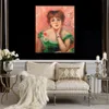 Słynne obrazy Pierre Auguste Renoir Jeanne Samary La Reverie impresjonistyczny krajobraz ręcznie malowany obraz olejny Home Decor