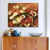 Scenic Landscape Art Spray of Anemones Pierre Auguste Renoir Artwork on Canvas Handmade Modern Bedroom Decor