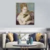 ピエール・オーギュスト・ルノワールの有名な絵画 猫と女性 印象派の風景 手描きの油アートワーク ホームデコレーション