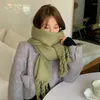 Scarves Scarf Women Luxury Thicken Shawl For Female Male Winter Warm Retro Solid Blanket Echarpe Femme Hiver Bufanda