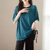 Pants Casual Oneck Broadcloth Oversize Loose Black White Plaid Tshirts Popularity Summer Women's Clothing Comfortable Fashion 2022