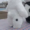 Costume d'ours polaire de dessin animé gonflable personnalisé Robe de dessin animé de marche de panda avec des pantoufles et un mini ventilateur pour l'événement de défilé ou la publicité/promotion