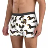 Novidade Boxer Dachshund Shorts Calcinhas Cuecas Roupas íntimas Masculinas Presente para Animal Amante de Cães Masculino Macio