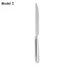 Dinnerware Sets Table Knife Stainless Steel Dessert Scoop Ceramic Handle Household Utensils For Kitchen Cutlery Meal Spoon Pizza Fork