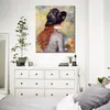 Arte della parete su tela Giovane ragazza che tiene al mazzo di tulipani Pierre Auguste Renoir Pittura a olio fatta a mano Opera d'arte Modern Studio Decor