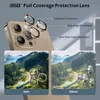 Eagle Eye Aluminum Alloy CD Lines Camera Lens Glass Protector Metal Ring Lens Protective For iPhone 15 14 13 12 Mini 11 Pro Max With Retail Package