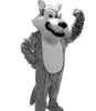 halloween Grey Wolf Mascot Costumes Cartoon Character Outfit Suit Xmas Outdoor Party Outfit Adult Size Promotional Advertising Clothings