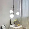 Lampadari Lampadari di lusso francesi Lampadari cromati per soggiorno Tavolo da pranzo Apparecchi di illuminazione per camera da letto Lampadina G9 Applique in vetro Lampada a sospensione