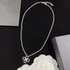 Lussuosa collana di coppia a forma di cuore con strass in tono argento. Collane firmate da donna alla moda. Regalo nuziale di nozze di San Valentino. Gioielli di design.