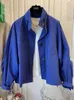 여자 재킷 스탠드 칼라 드로우 스트링 셔츠 느슨한 포켓 여성 기본 코트 스프링 가을 캐주얼 재킷 2023