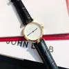 Fashion Luxury watch womens vintage watches for women Gold Rose Gold Platinum circular watch Cowhide strap ladies elegant gifts