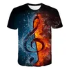 Jeans engraçado 3d da vinci guitarra camiseta masculina banda de rock retro música gráfica novidade roupas verão rua manga curta crianças camisa