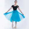 Stage Wear Lungo romantico mezzo vestito Gonna morbida in tulle per le donne Ragazze Costumi di balletto Ballerina Performance Practice Dancewear 18592