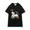 メンズ Tシャツデザイナー tシャツメンズファッション衣類半袖女性パンクプリント文字刺繍猫夏スケートボードトップス 2687 A7XK