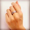 Wedding Rings Cute Female Blue White Fire Opal Ring Unique Style Silver Color Finger Vintage Boho Engagement For Women