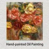 Handmade Pierre Auguste Renoir obraz olejny bukiet róż w wazonie nowoczesne płótno nowoczesny krajobraz wystrój salonu
