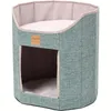 Pet House Soft Comfortable Dog Kennel Cat Cave Beds For Indoor Cats Cute Cat Hut Covered Kitten Bed