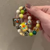 Linki bransoletki kolor zroszony bransoletka z żywicy dla kobiet Cute Cartoon Vintage Y2k biżuteria prezent dla przyjaciółki urok Kpop Grunge akcesoria dla mężczyzn