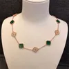 10 diamanten ketting Designer ketting Klaver ketting bloemen ketting dames ketting heren kettingen zilveren ketting Charme ketting 18K Rose Gold Verzilverd go19525