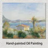 Handgefertigte impressionistische Landschafts-Leinwandkunst, Tamaris France, Pierre Auguste Renoir, Gemälde, Dekor für die Küche