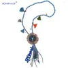 Hanger Kettingen Handgemaakte Boho Houten Kralen Ketting Leer Kwastje Pendents Necklce Unieke Bohemen Lange Fringe Hangers