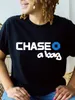 Jurken Lw Chase Bag Letter Print Paar T-shirt Ronde hals Korte mouw Korte top voor dames Casual mode Grote maten T-shirts