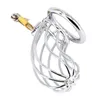 Male Chastity Equipment Stainless Steel Rooster Coop Male Metal Penis Ring Sex Toy Rooster Lock Bondage Adult Products