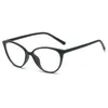 النظارات الشمسية الموضة TR90 مضادة للضوء الأزرق ممنوع نظارات قطة عين العين إطار المرأة المصممة الفاخرة النظارات الرجعية للسيدات البصرية